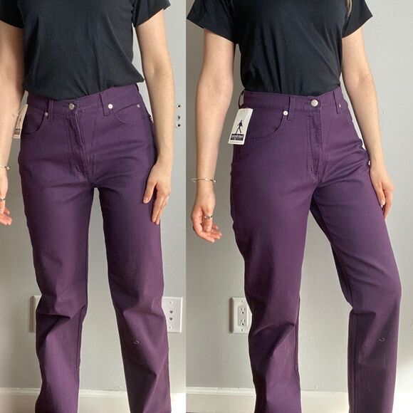 Nwt high waisted purple pants jeans French dressing plum - Picture 2 of 11